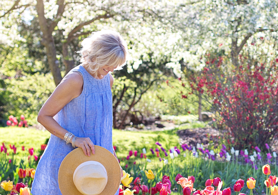 woman in garden
