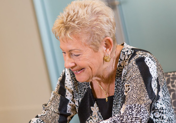 older woman at home