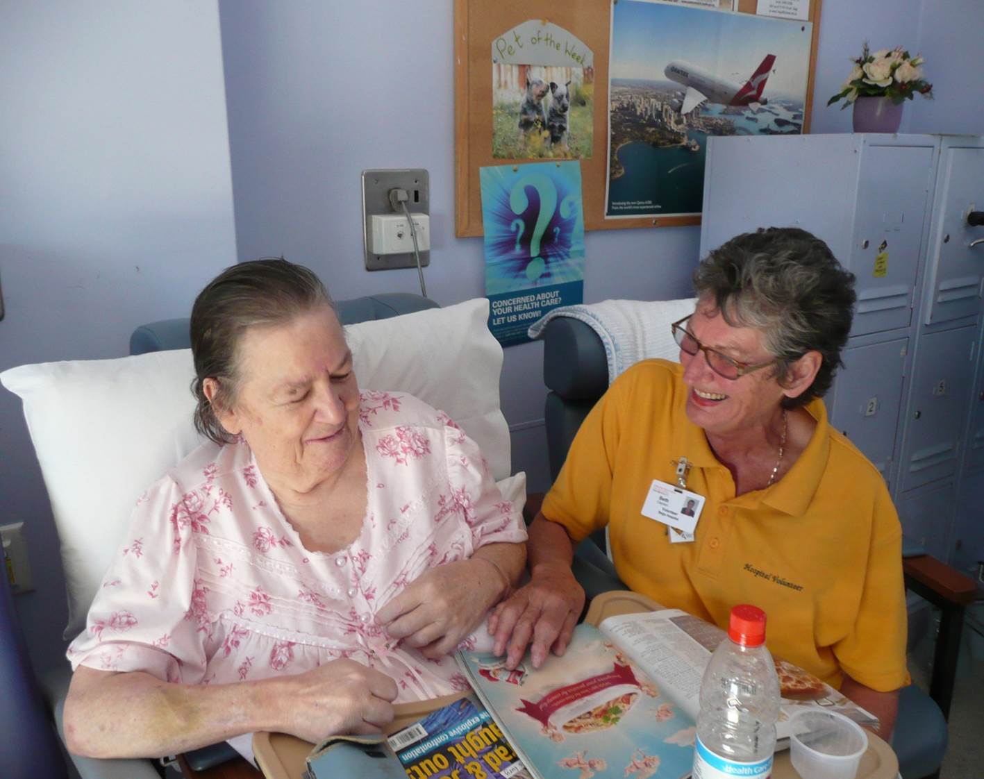 Volunteers reducing staff and family care burden